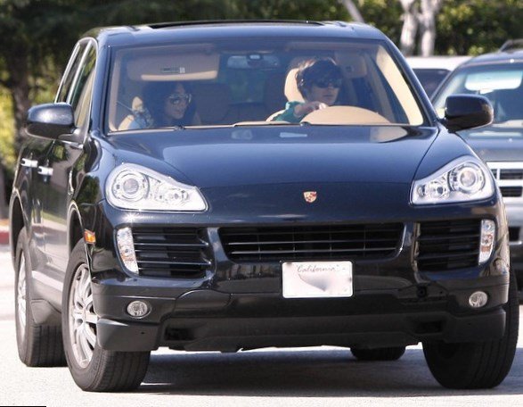Vanessa Hudgens  car Porsche Cayenne S Vanessa Hudgens