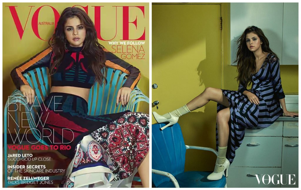  Selena Gomez on “Vogue” cover